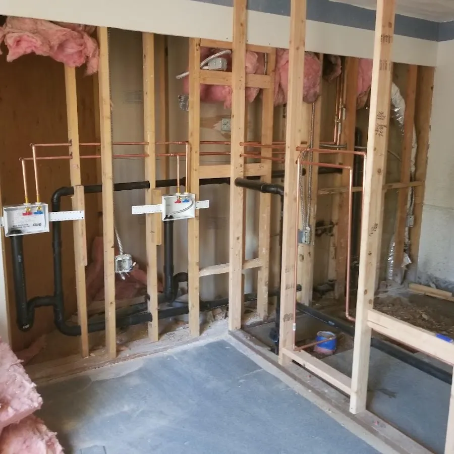 Copper pipe rough-in and plumbing installation in Altamonte Springs